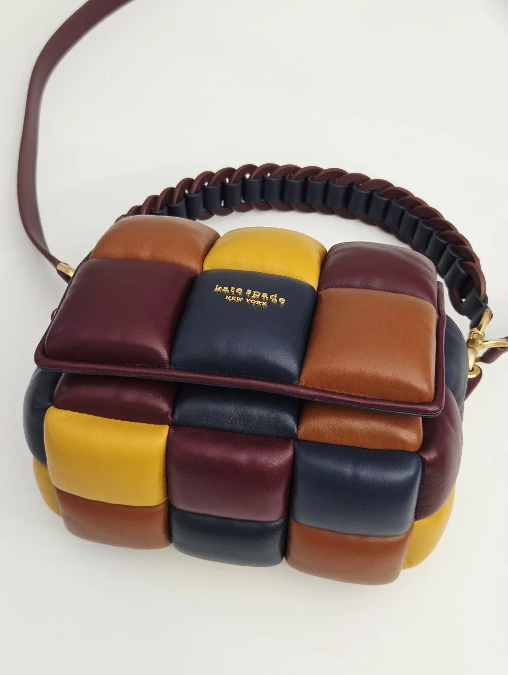 LIKE NEW KATE SPADE BOXXY RUBIX LEATHER BAG - DARK MERLOT